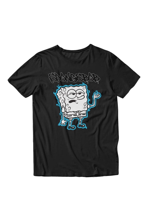 Graffiti Neon Blue Men's T Shirt (Black, S-XXXL)