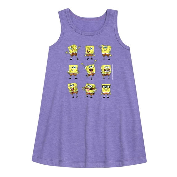 SpongeBob SquarePants - Grid - Girls Aline Dress