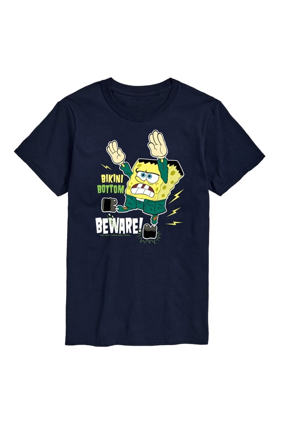 - Halloween Bikini Bottom Beware - Men's Short Sleeve Graphic T-Shirt