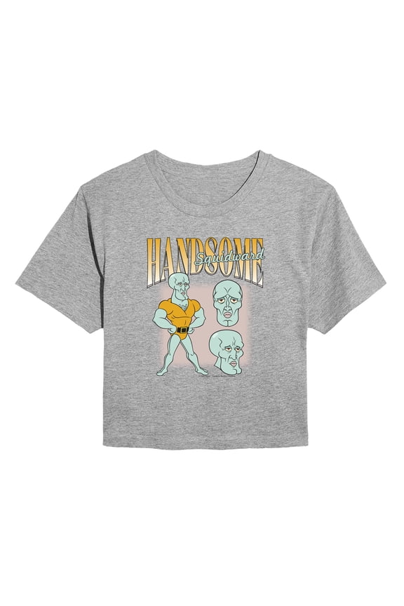 - Handsome Squidward - Juniors Cropped Graphic T-Shirt