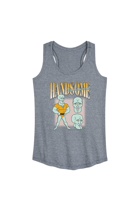 - Handsome Squidward - Women's Racerback Graphic Tank