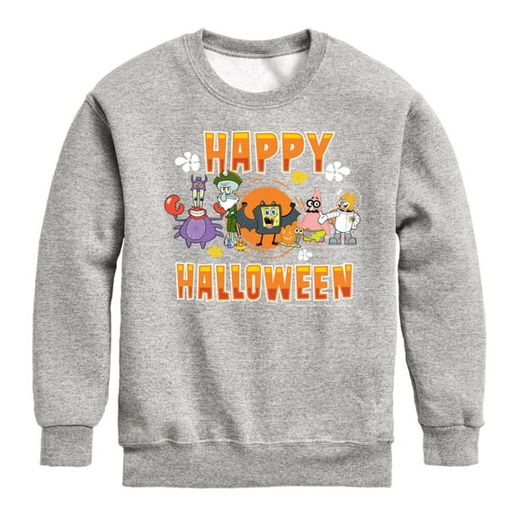 SpongeBob SquarePants - Happy Halloween - Toddler And Youth Crewneck Fleece Sweatshirt
