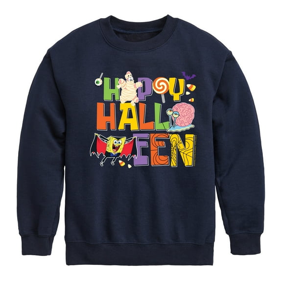 SpongeBob SquarePants - Happy Halloween - Toddler And Youth Crewneck Fleece Sweatshirt