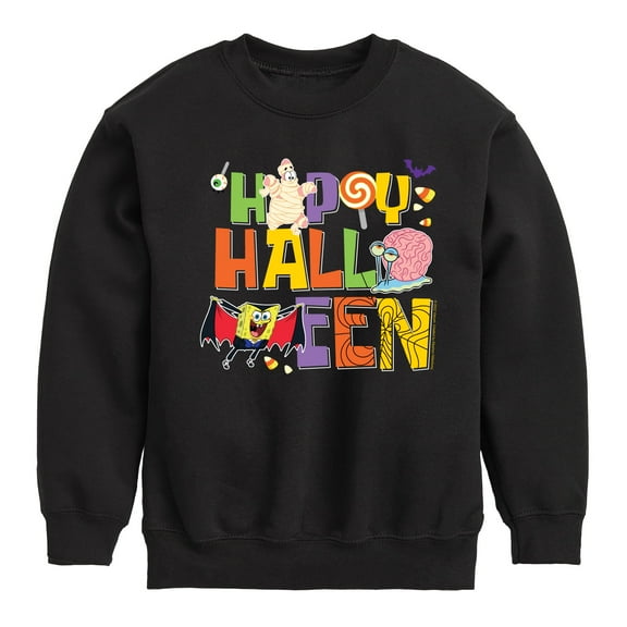 SpongeBob SquarePants - Happy Halloween - Toddler And Youth Crewneck Fleece Sweatshirt