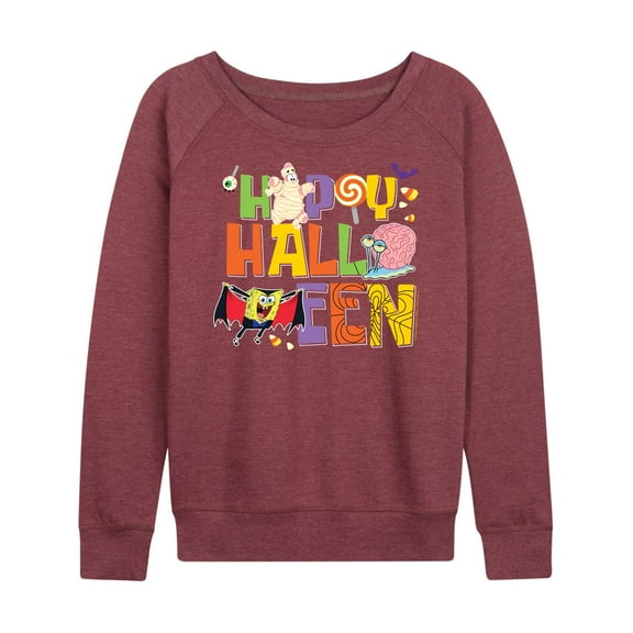 SpongeBob SquarePants - Happy Halloween - Women's Lightweight French Terry Long Sleeve Shirt