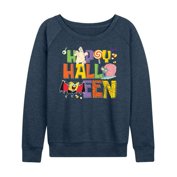 SpongeBob SquarePants - Happy Halloween - Women's Lightweight French Terry Long Sleeve Shirt