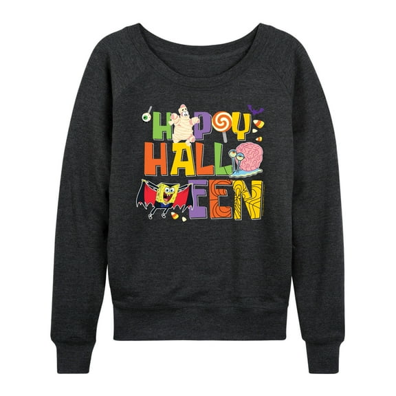 SpongeBob SquarePants - Happy Halloween - Women's Lightweight French Terry Long Sleeve Shirt