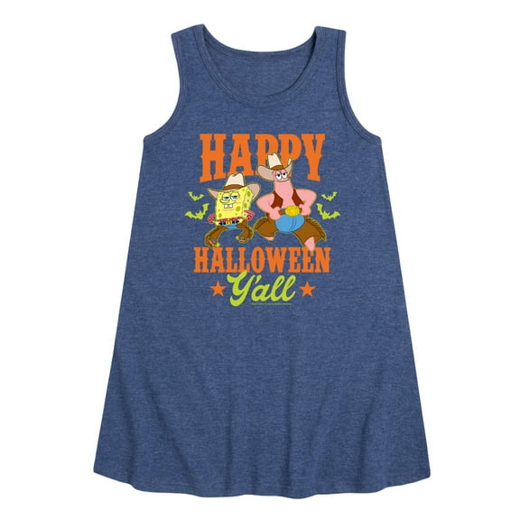SpongeBob SquarePants - Happy Halloween Y'all - Girls Aline Dress