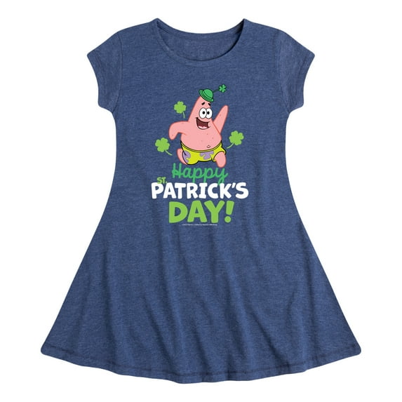 SpongeBob SquarePants - Happy St. Patricks Day - Girls Fit And Flare Cap Sleeve Dress
