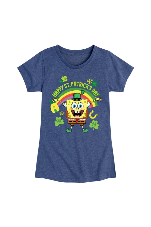 - Happy St. Patricks Day - Girls Fitted Short Sleeve Tee