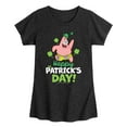 thumbnail image 1 of SpongeBob SquarePants - Happy St. Patricks Day - Girls Fitted Short Sleeve Tee, 1 of 6