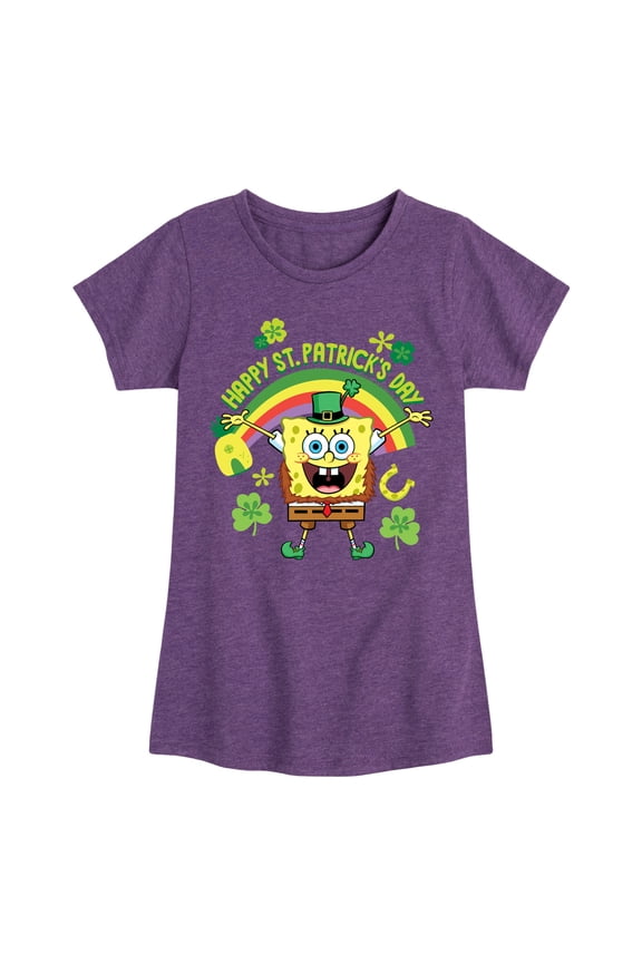 - Happy St. Patricks Day - Girls Fitted Short Sleeve Tee