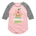 thumbnail image 1 of SpongeBob SquarePants - Happy St. Patricks Day - Girls Shirt Tail Raglan, 1 of 6
