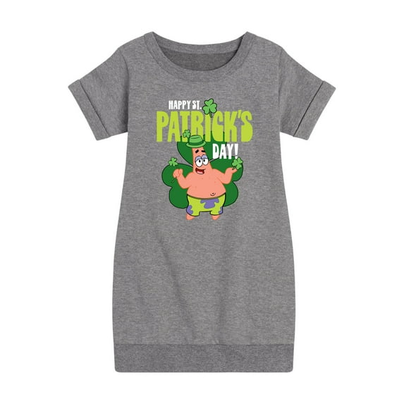 SpongeBob SquarePants - Happy St. Patricks Day - Girls Ss Fleece Dress