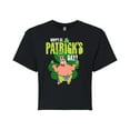thumbnail image 1 of SpongeBob SquarePants - Happy St. Patricks Day - Juniors Cropped Cotton Blend T-Shirt, 1 of 6