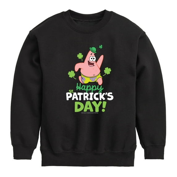SpongeBob SquarePants - Happy St Patricks Day - Toddler And Youth Crewneck Fleece Sweatshirt