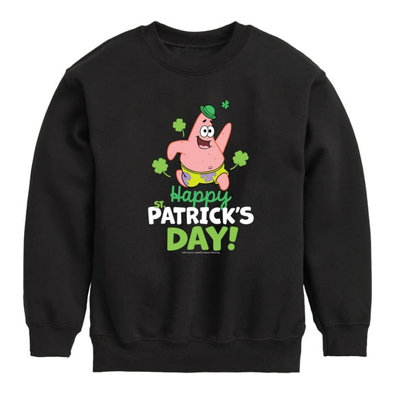 SpongeBob SquarePants - Happy St Patricks Day - Toddler And Youth Crewneck Fleece Sweatshirt