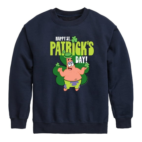 SpongeBob SquarePants - Happy St Patricks Day - Toddler And Youth Crewneck Fleece Sweatshirt