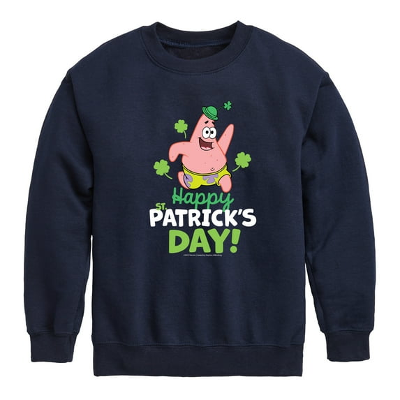 SpongeBob SquarePants - Happy St Patricks Day - Toddler And Youth Crewneck Fleece Sweatshirt