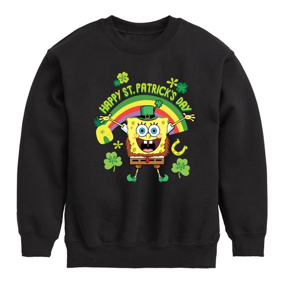 SpongeBob SquarePants - Happy St Patricks Day - Toddler And Youth Crewneck Fleece Sweatshirt