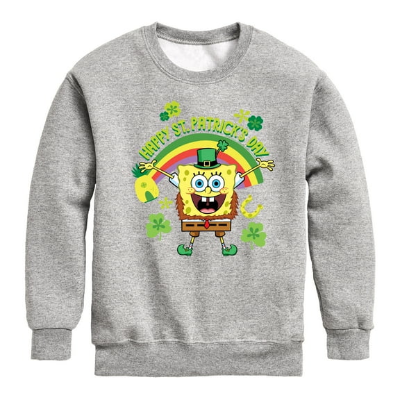 SpongeBob SquarePants - Happy St Patricks Day - Toddler And Youth Crewneck Fleece Sweatshirt
