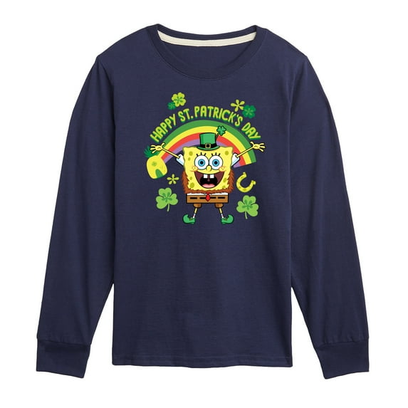 SpongeBob SquarePants - Happy St Patricks Day - Toddler And Youth Long Sleeve Graphic T-Shirt
