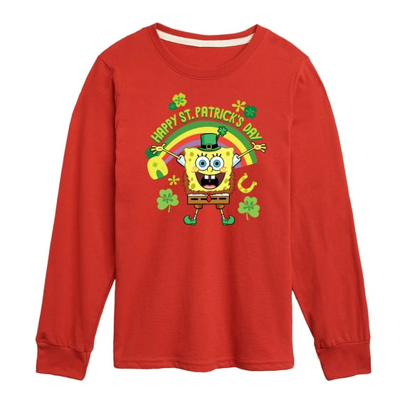 SpongeBob SquarePants - Happy St Patricks Day - Toddler And Youth Long Sleeve Graphic T-Shirt