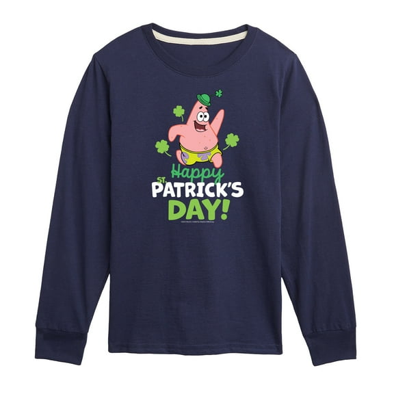 SpongeBob SquarePants - Happy St Patricks Day - Toddler And Youth Long Sleeve Graphic T-Shirt