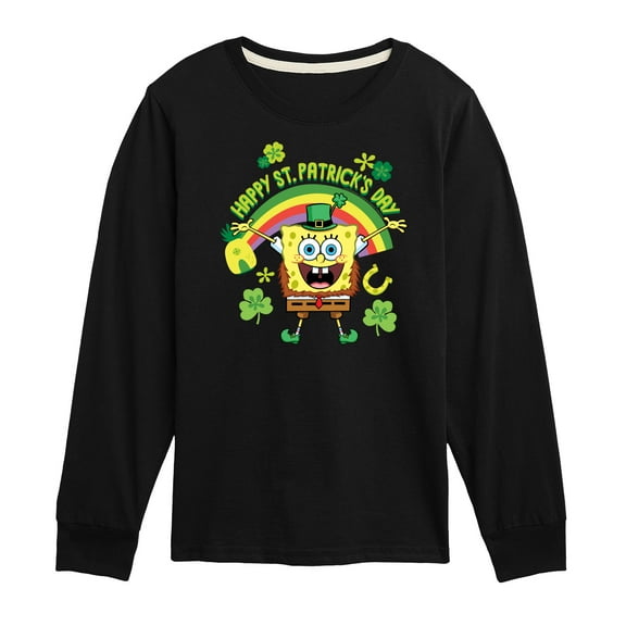 SpongeBob SquarePants - Happy St Patricks Day - Toddler And Youth Long Sleeve Graphic T-Shirt