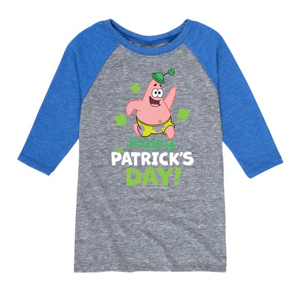 SpongeBob SquarePants - Happy St Patricks Day - Toddler And Youth Raglan Graphic T-Shirt