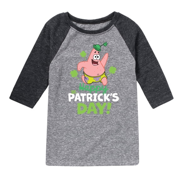 SpongeBob SquarePants - Happy St Patricks Day - Toddler And Youth Raglan Graphic T-Shirt