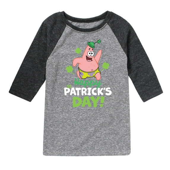 SpongeBob SquarePants - Happy St Patricks Day - Toddler And Youth Raglan Graphic T-Shirt
