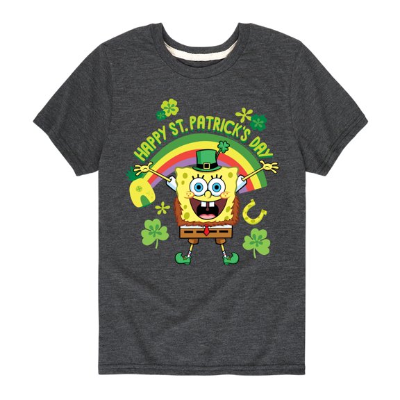 SpongeBob SquarePants - Happy St Patricks Day - Toddler And Youth Short Sleeve Graphic T-Shirt