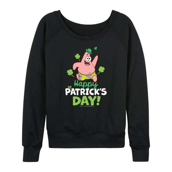 SpongeBob SquarePants - Happy St Patricks Day - Women's Lightweight French Terry Long Sleeve Shirt