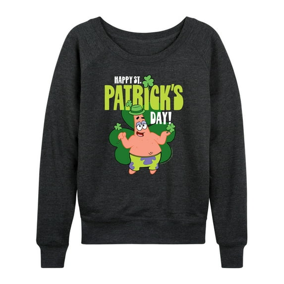 SpongeBob SquarePants - Happy St Patricks Day - Women's Lightweight French Terry Long Sleeve Shirt