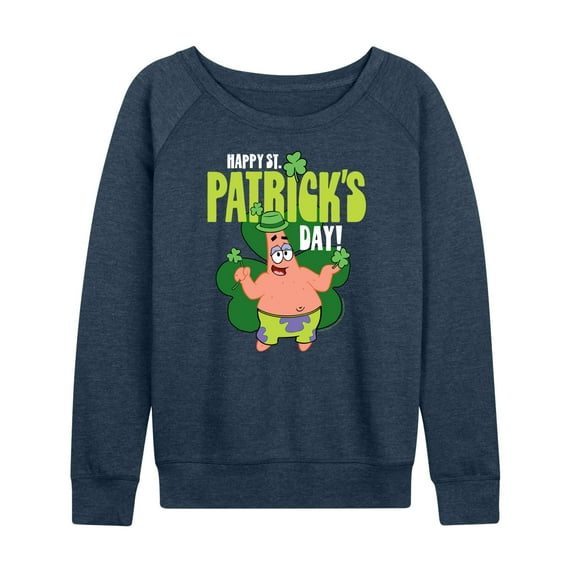 SpongeBob SquarePants - Happy St Patricks Day - Women's Lightweight French Terry Long Sleeve Shirt