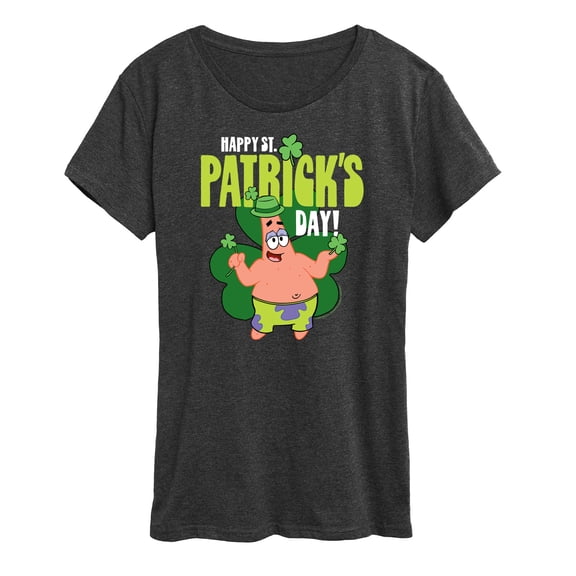 SpongeBob SquarePants - Happy St Patricks Day - Women's Short Sleeve Graphic T-Shirt