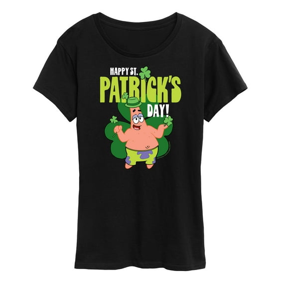 SpongeBob SquarePants - Happy St Patricks Day - Women's Short Sleeve Graphic T-Shirt