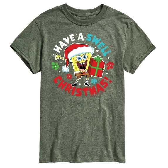 SpongeBob SquarePants - Have A Swell Christmas - Men's Short Sleeve Graphic T-Shirt