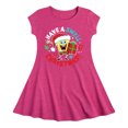 thumbnail image 1 of SpongeBob SquarePants - Have A Swell Christmas - Toddler And Youth Girls Fit And Flare Dress, 1 of 1