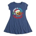 thumbnail image 1 of SpongeBob SquarePants - Have A Swell Christmas - Toddler And Youth Girls Fit And Flare Dress, 1 of 1