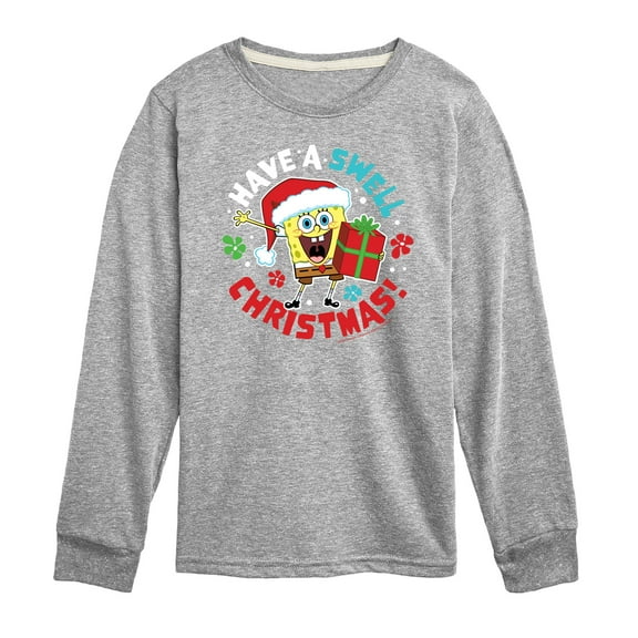 SpongeBob SquarePants - Have A Swell Christmas - Toddler And Youth Long Sleeve Graphic T-Shirt