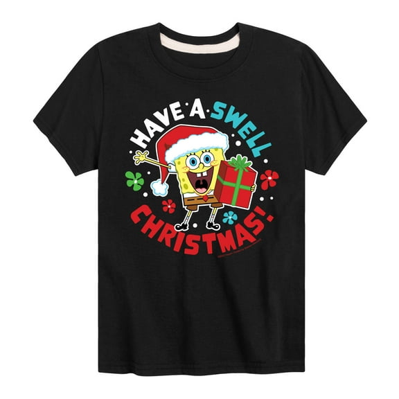 SpongeBob SquarePants - Have A Swell Christmas - Toddler And Youth Short Sleeve Graphic T-Shirt