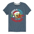 thumbnail image 1 of SpongeBob SquarePants - Have A Swell Christmas - Toddler And Youth Short Sleeve Graphic T-Shirt, 1 of 6