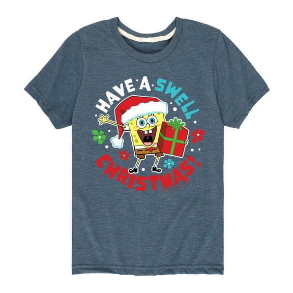 SpongeBob SquarePants - Have A Swell Christmas - Toddler And Youth Short Sleeve Graphic T-Shirt