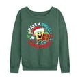 thumbnail image 1 of SpongeBob SquarePants - Have A Swell Christmas - Women's Lightweight French Terry Long Sleeve Shirt, 1 of 6
