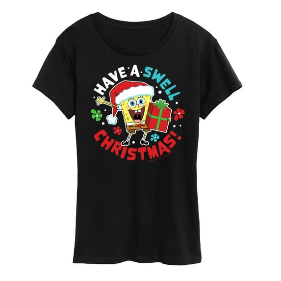 SpongeBob SquarePants - Have A Swell Christmas - Women's Lightweight French Terry Pullover