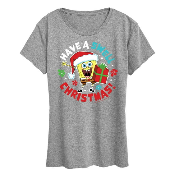 SpongeBob SquarePants - Have A Swell Christmas - Women's Lightweight French Terry Pullover