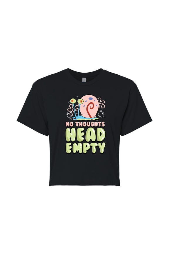 - Head Empty Gary - Juniors Cropped Cotton Blend T-Shirt