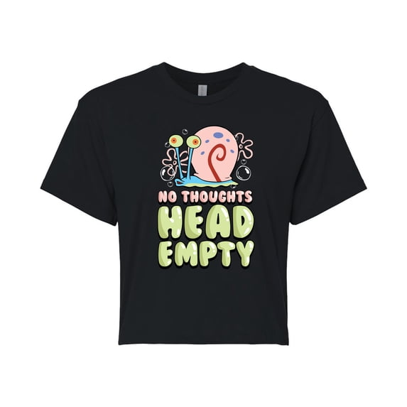 SpongeBob SquarePants - Head Empty Gary Cropped Graphic T-Shirt